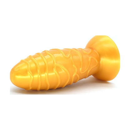 Dome 17cm Anal Butt Plug Silicone Gold