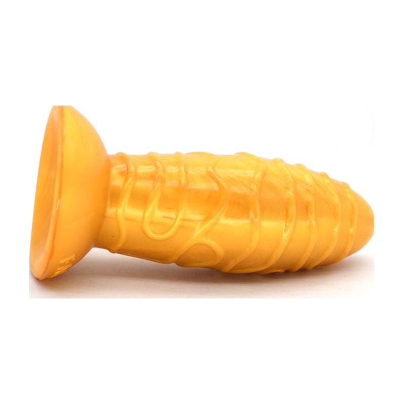 Dome 17cm Anal Butt Plug Silicone Gold