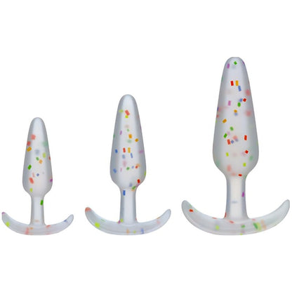 Pride Butt Plug Mood Naughty Trainer Set Silicone Rainbow