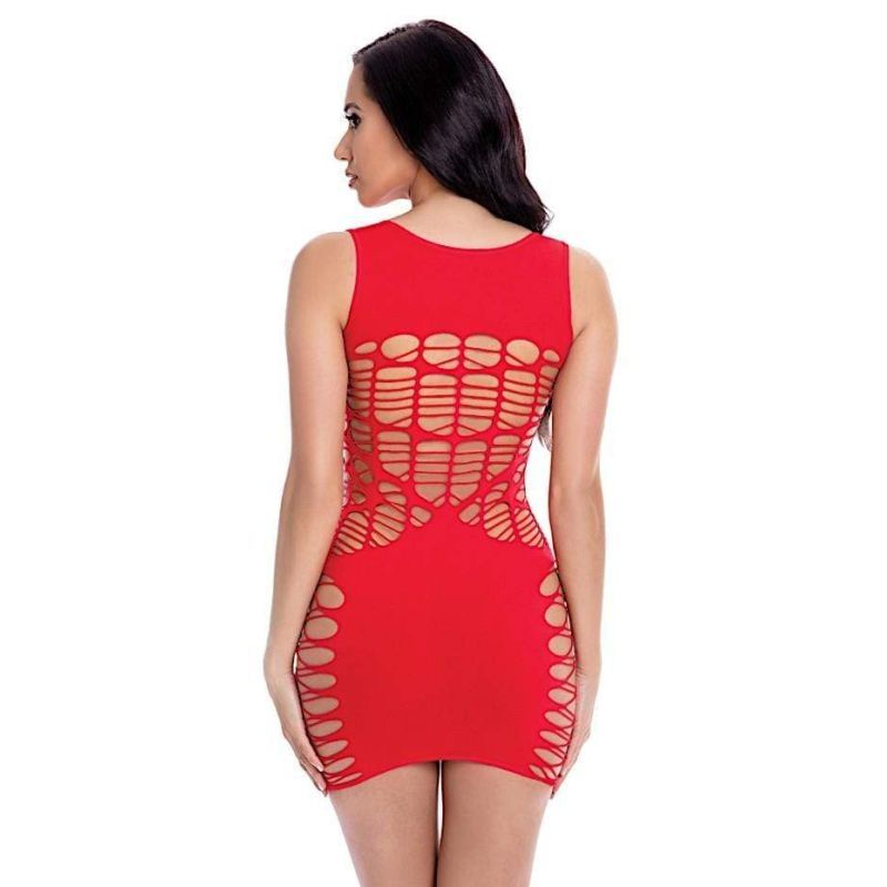 Dynamite Diva Mini Dress Red One Size by Pink Lipstick