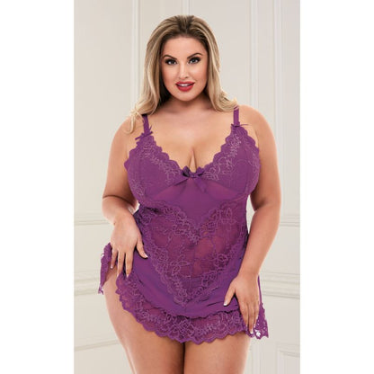 Mini Lace Chemise Queen Purple