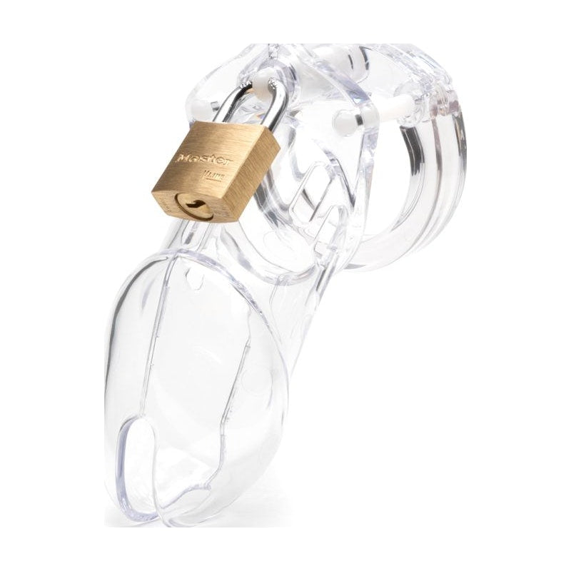 Cockcage CB-6000 Clear Chastity Cage – Secure Male Lock