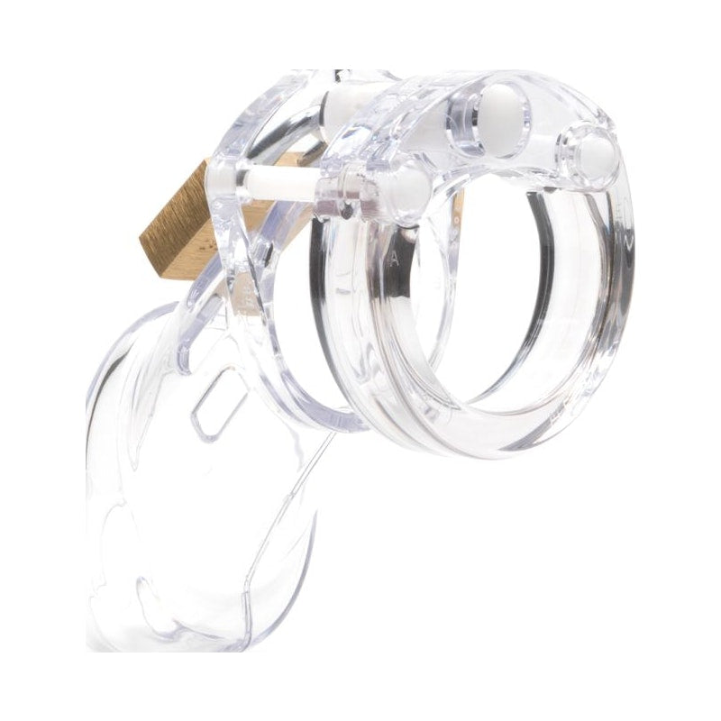Cockcage CB-6000 Clear Chastity Cage – Secure Male Lock