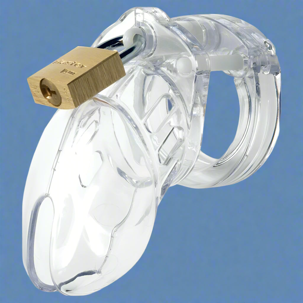 Cockcage CB-6000S Clear Short Chastity Cage – Secure Lock