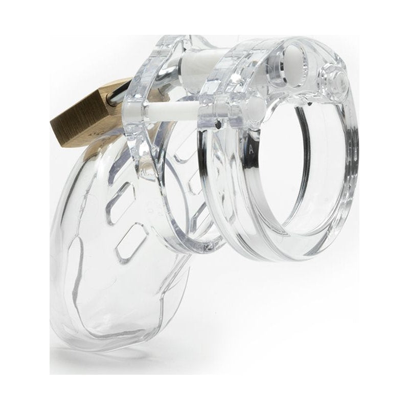 Cockcage CB-6000S Clear Short Chastity Cage – Secure Lock