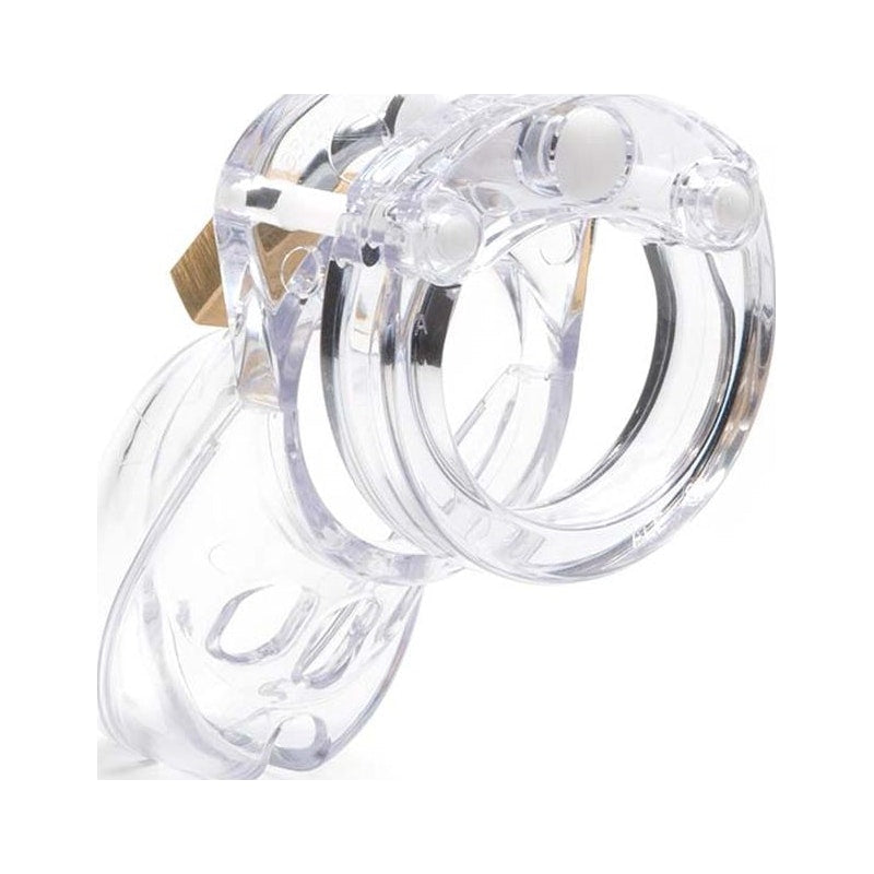 Cockcage CB-3000 Clear Chastity Cage – Secure Male Lock