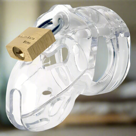 Cockcage Mr Stubb Clear Chastity Cage – Secure Male Lock