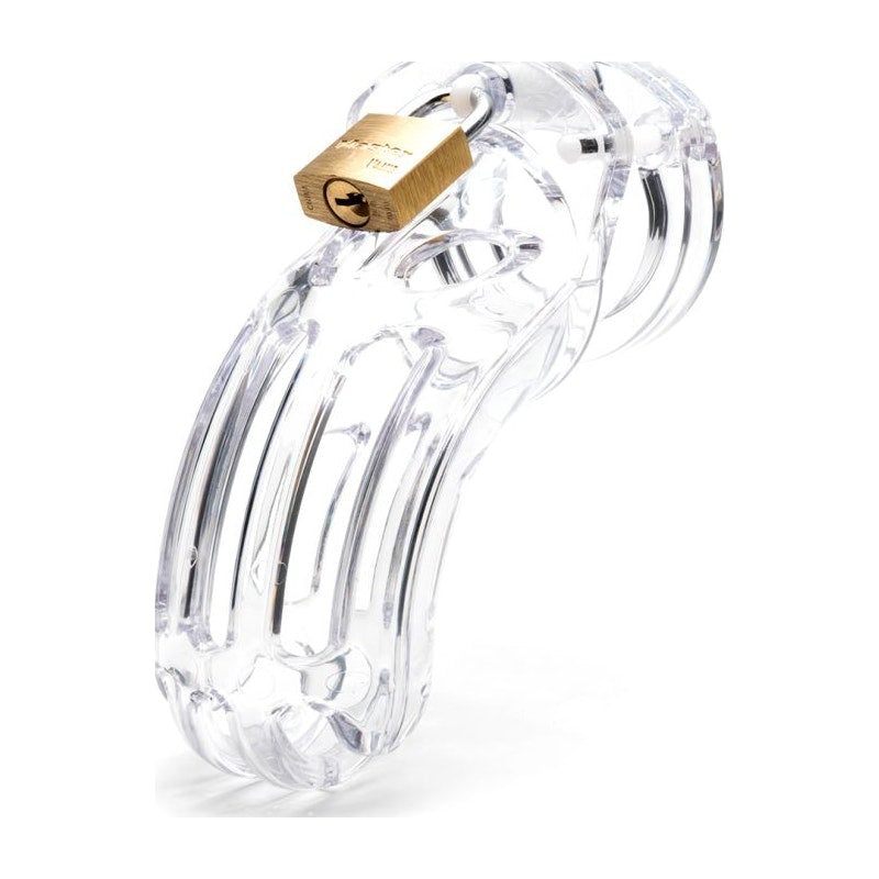 Cockcage The Curve Clear Chastity Cage – Secure Male Lock