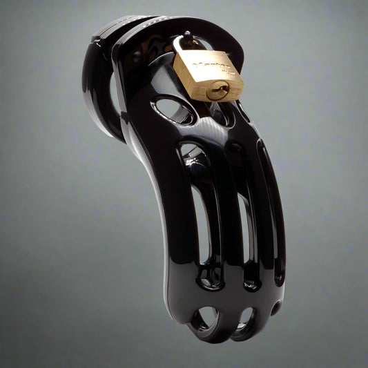 Cockcage The Curve Black Chastity Cage – Secure Male Lock