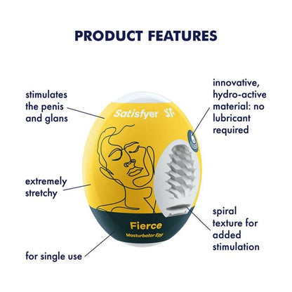 Satisfyer Masturbator Egg Fierce Yellow