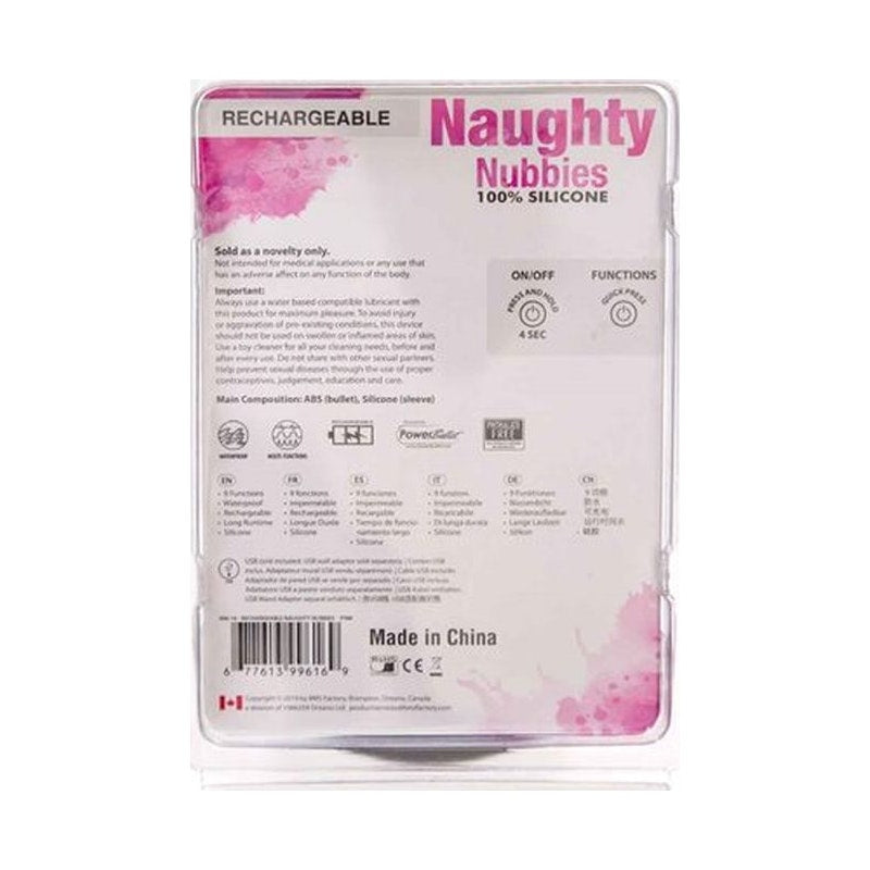 Naughty Nubbies Finger Vibe w Mini Powerbullet Pink Pink