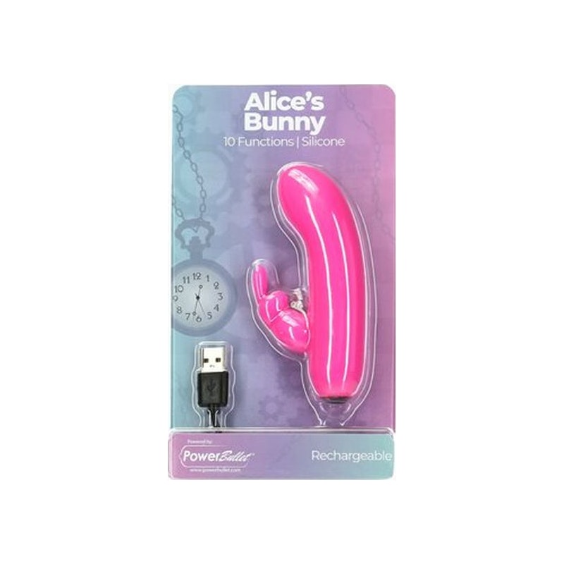 Alices Bunny Rechargeable Bullet w Rabbit Sleeve Pink Pink