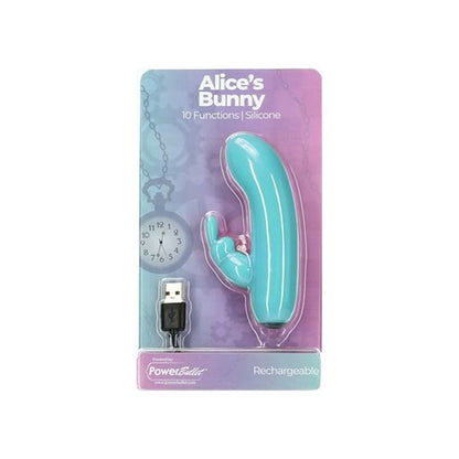 Alices Bunny Rechargeable Bullet w Rabbit Sleeve Teal Teal