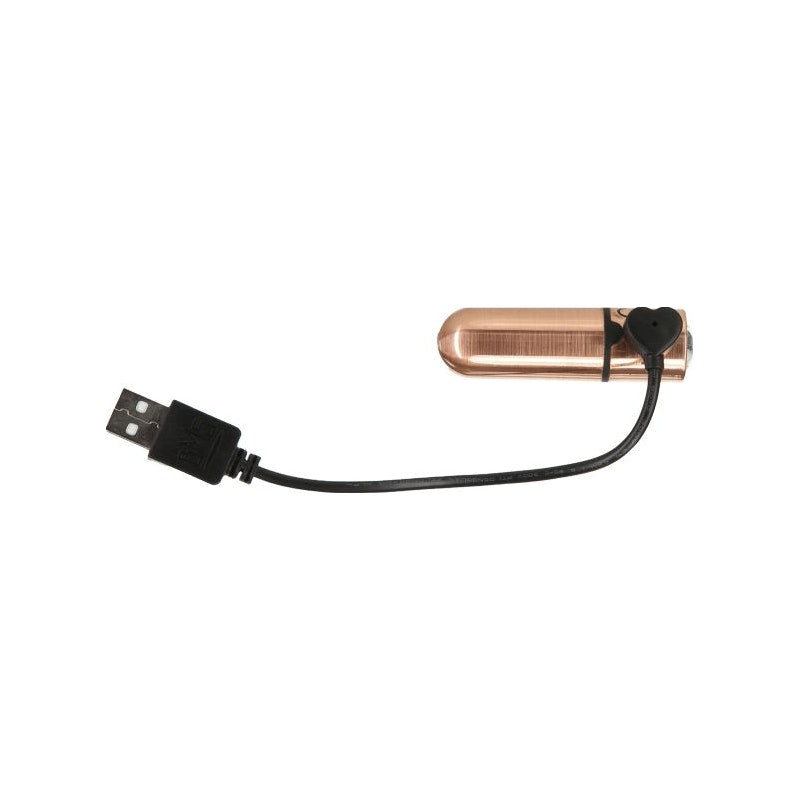 Power Bullet First Class 6cm Rechargeable w Crystal Rose Gold Rose Gold