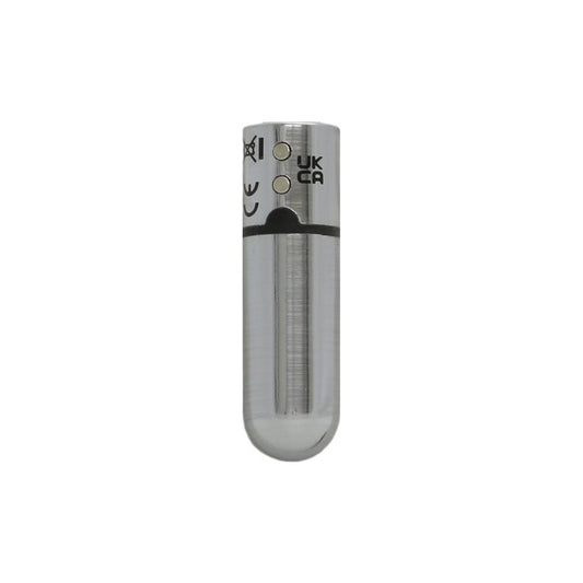 Power Bullet First Class 6cm Rechargeable w Crystal Silver Silver