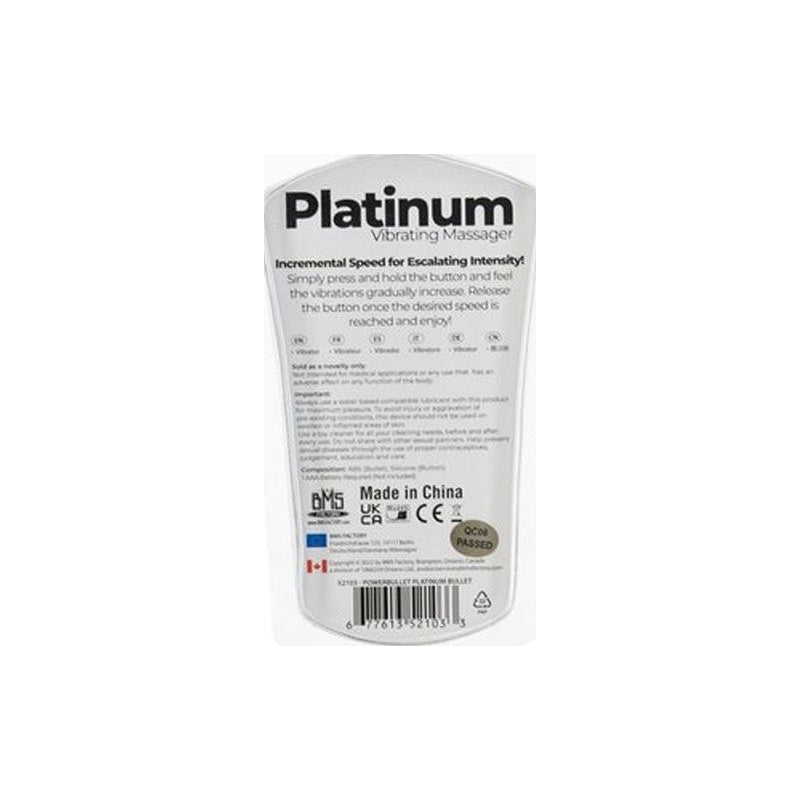 Platinum Bullet 9cm Silver