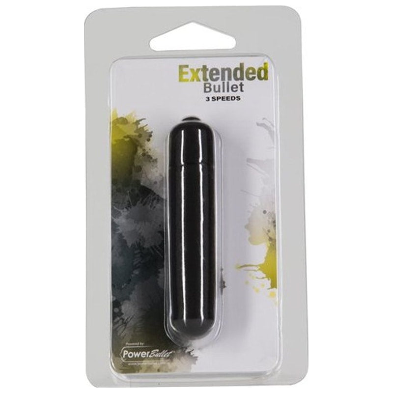 Power Bullet Extended 9cm 3 Speed Black Black