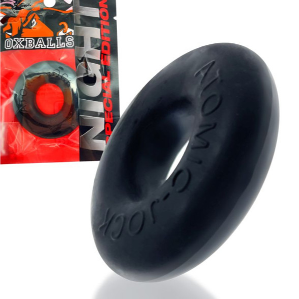 OxBalls Atomic Jock 2 Cockring Large Velvet Black Silicone