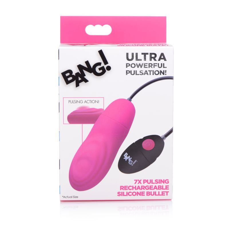 7X Pulsing Rechargeable Bullet Vibe Pink