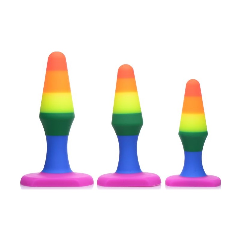 Rainbow Ready Butt Plug Trainer Set Rainbow