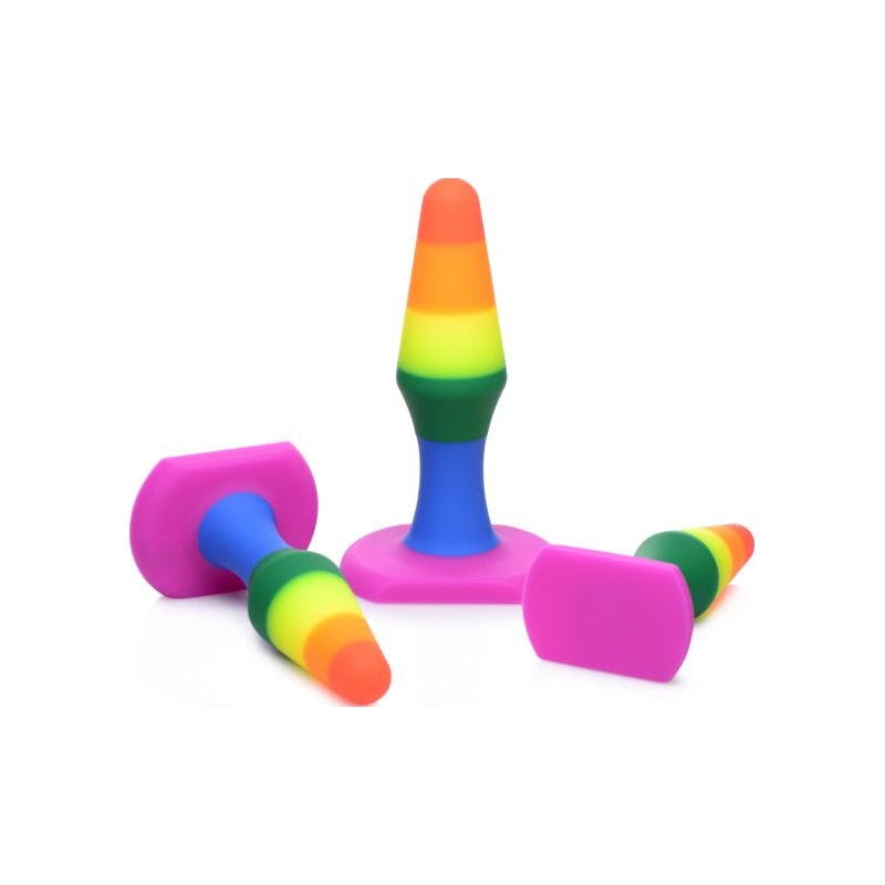 Rainbow Ready Butt Plug Trainer Set Rainbow