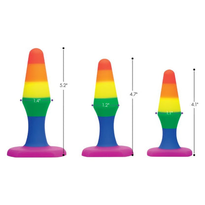 Rainbow Ready Butt Plug Trainer Set Rainbow