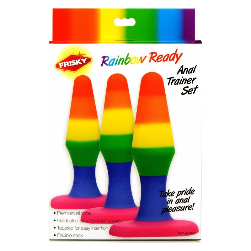 Rainbow Ready Butt Plug Trainer Set Rainbow