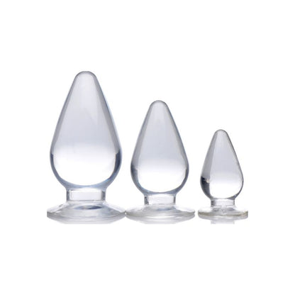 Triple Cones Butt Plugs 3 Piece Set Master Series Clear