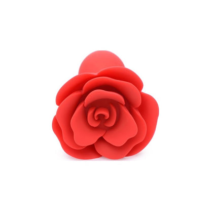 Rose Silicone Butt Plug Booty Bloom Red Large