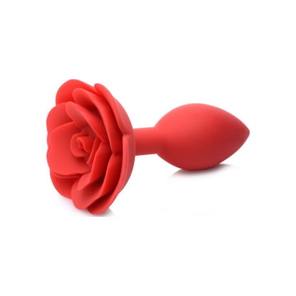 Rose Silicone Butt Plug Booty Bloom Red Large