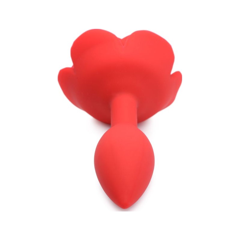 Rose Silicone Butt Plug Booty Bloom Red Medium