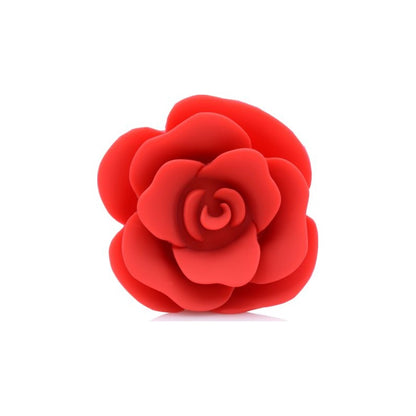 Rose Silicone Butt Plug Booty Bloom Red Medium