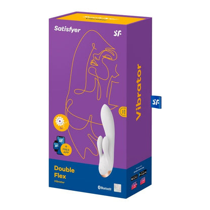 Satisfyer Double Flex App Rabbit Vibrator White White