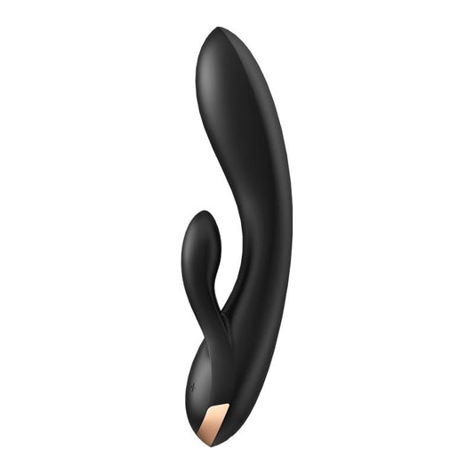 Satisfyer Double Flex App Rabbit Vibrator Black Black