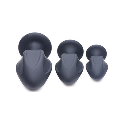 Triple Juicers Silicone Butt Plug 3 Piece Set Master Series Black