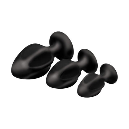 Triple Juicers Silicone Butt Plug 3 Piece Set Master Series Black