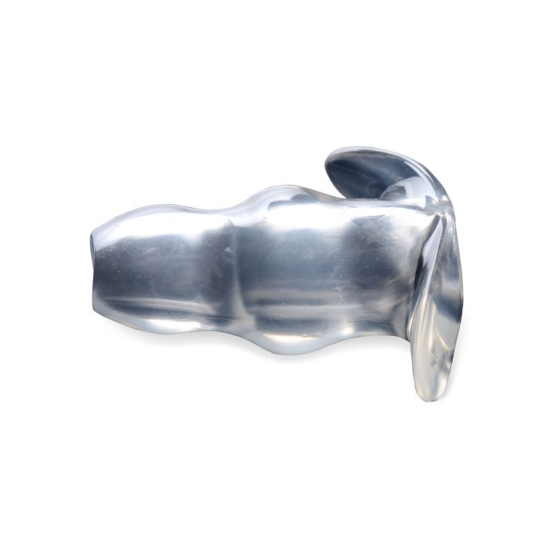 Master Series Clear View Large hollow anal plug, side profile