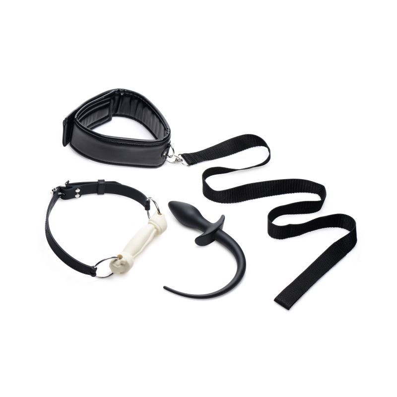 Puppy Play Set incl Gag, Tail Butt Plug and Collar