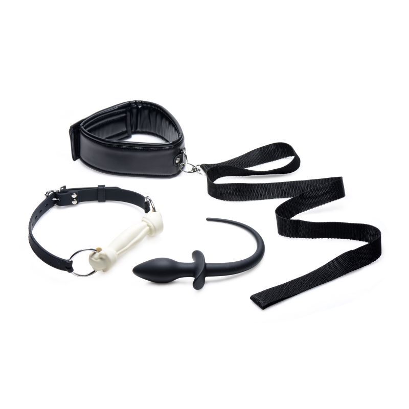 Puppy Play Set incl Gag, Tail Butt Plug and Collar