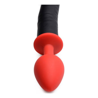 Devil Tail Anal Butt Plug and Horn Set Black