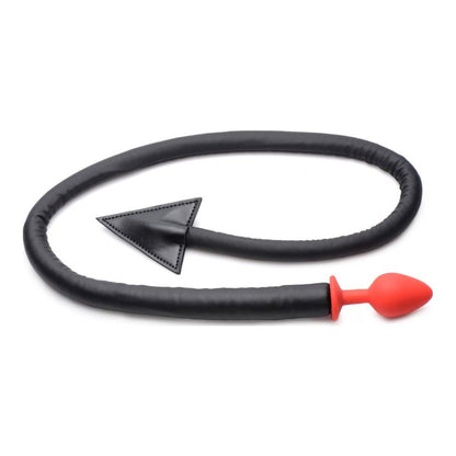 Devil Tail Anal Butt Plug and Horn Set Black