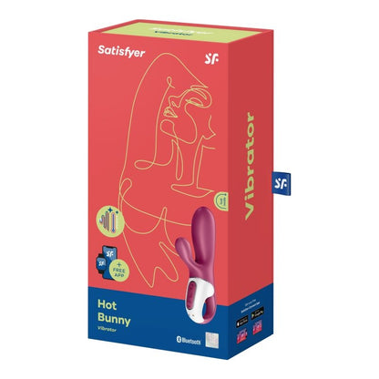 Satisfyer Hot Bunny Connect App Warming Vibrator Burgundy