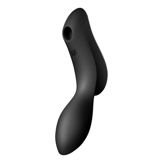 Satisfyer Curvy Trinity 2 Insertable Air Pulse Vibrator Black Black