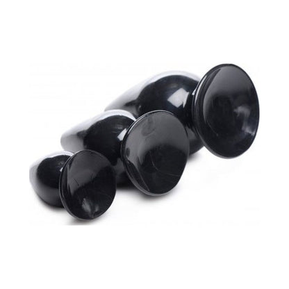 Triple Cones Butt Plugs 3 Piece Set Master Series Black