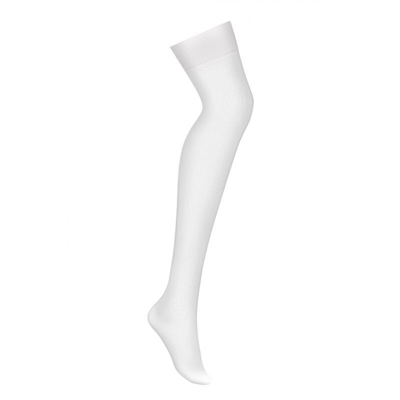 Sheer Stockings White S800 Large/Extra Large by Obsessive