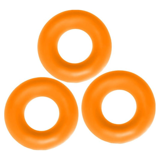 Fat Willy 3 Pc Jumbo Cockrings Orange One Size Orange