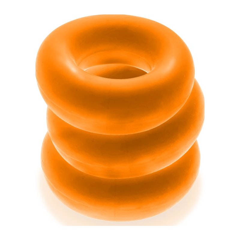 Fat Willy 3 Pc Jumbo Cockrings Orange One Size Orange