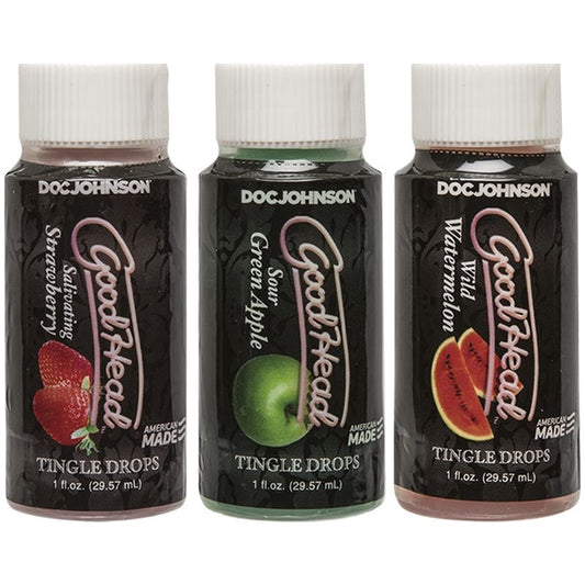 GoodHead Tingle Drops Strawberry, Apple and Watermelon 3 Pc