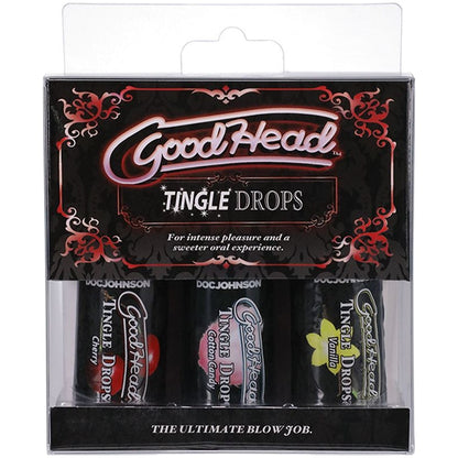 GoodHead Tingle Drops Cherry, Candy and Vanilla 3 Pc