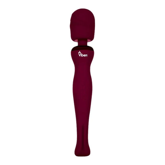 Viben Sultry Rechargeable Wand Massager Ruby Burgundy